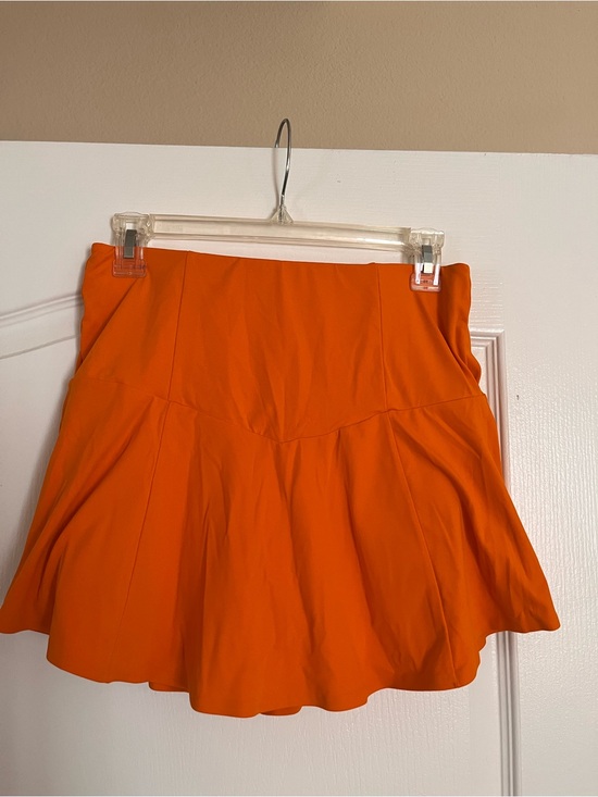 JoyLab Dresses & Skirts - JoyLab Bright Orange Circle Skirt with shorts
